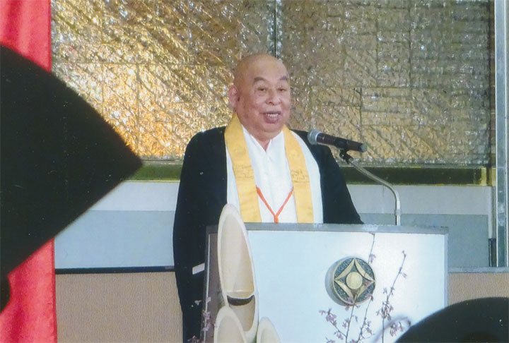 池口恵観さん。「新春のお祓いと集い」1/24