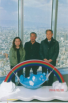 最上階で記念撮影