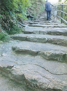ところが…。道は急だし…大変です