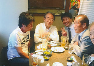近藤、岩井、飛松さん（二次会で）