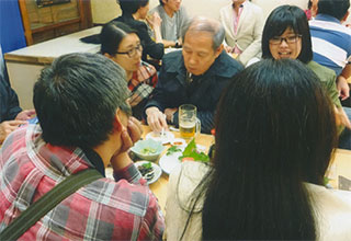 終わって、食事