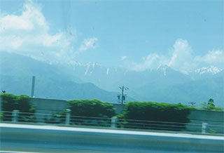 北アルプスの山がきれいです