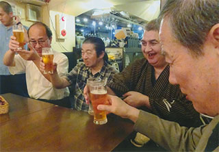 終わって。懇親会