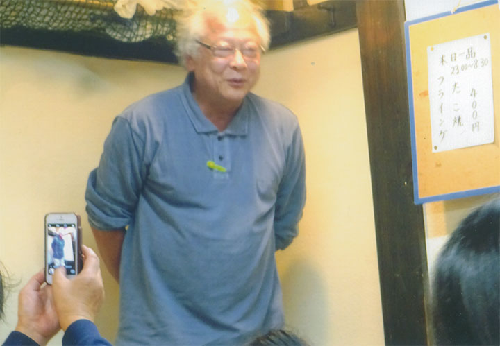 懇親会で。安田弁護士