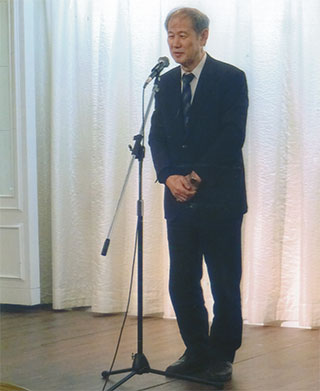 私も挨拶しました