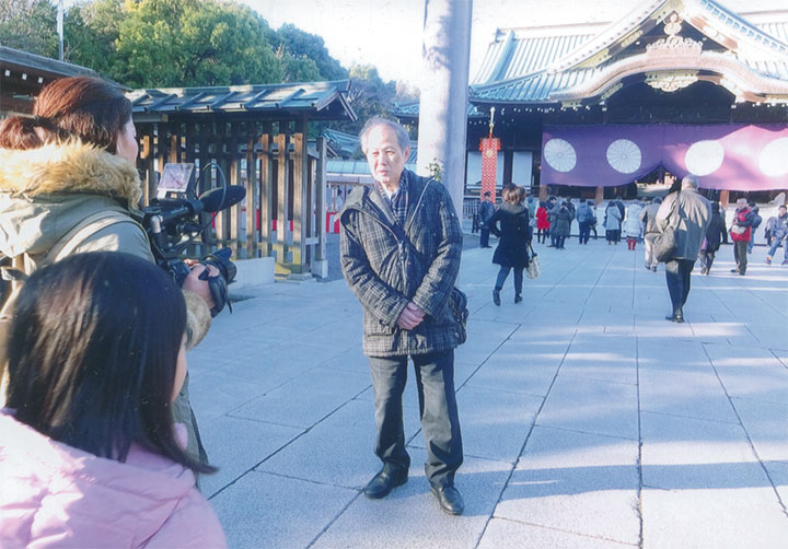 靖国神社で取材。1/1（月）