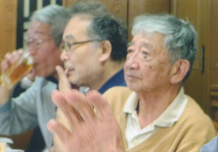 小野田襄二さん（右）の出版記念会で。4/28（土）