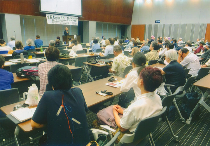 「ストップ・ザ・アベ」の集会で。7/20(金)