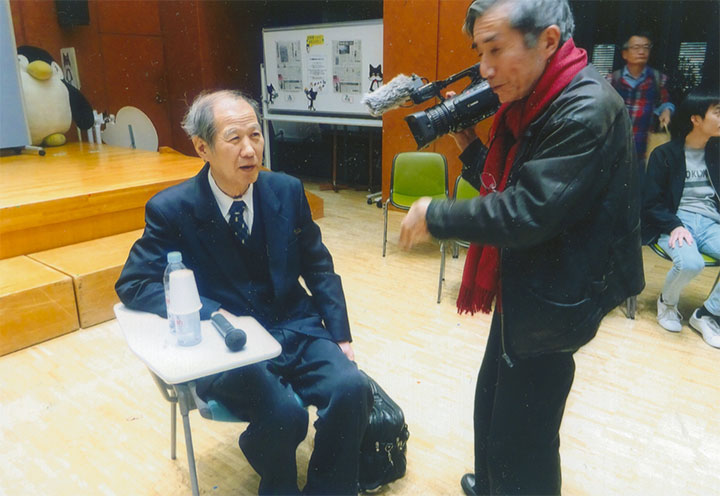 テレビの取材を受けた