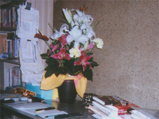 もらった花は家に飾ってます