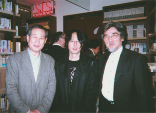 （左より）鈴木邦男、町田康さん、松岡正剛さん（10/22）