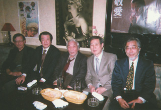 二次会では西部邁先生（中央）と会いました