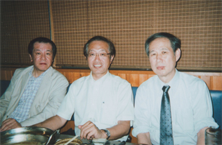 木村三浩氏、二木啓孝さんと（フォーラム二次会で）