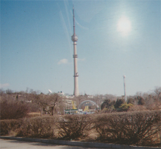 テレビ塔の手前が遊園地