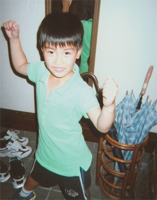 息子さん。ファイティングポーズです