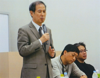 私も挨拶しました