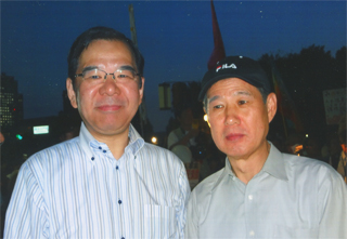 共産党委員長の志位和夫さんと（8/10）