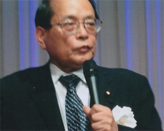 挨拶する平沢勝栄さん