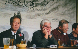 鈴木、足立監督、塩見氏、金氏（若松監督追悼イベント）