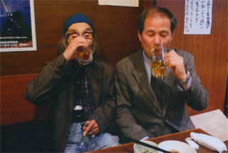 一緒にお酒を飲みました