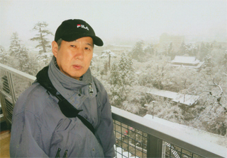 鶴ヶ城から下を見ました