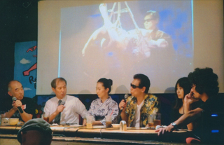 右は劇団再生の、あべさん、高木さん