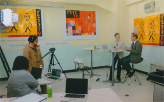 のりこえねっとＴＶのスタジオで