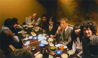 「読書対談」のあと。居酒屋で