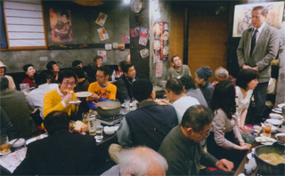 懇親会で挨拶した