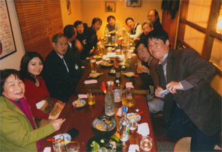 終わって懇親会で