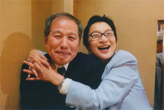 辛淑玉さんと（二次会で）