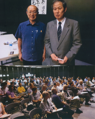 湖西市長の三上元さんと。6/22（日）満員の会場