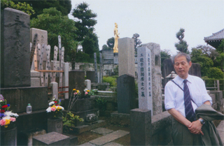 三遊亭円朝のお墓で