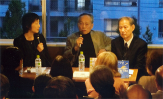 神田でトーク。辛さん、佐高さんと