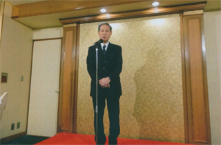 私も挨拶しました