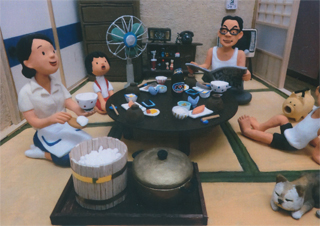 昭和の家族団欒です