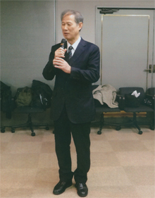 私も挨拶しました