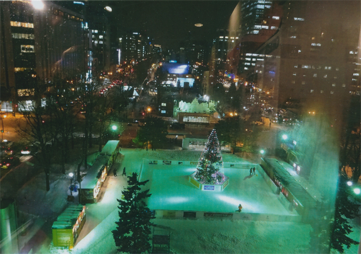 テレビ塔から見た雪まつり会場