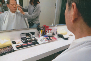 本番前のメークです