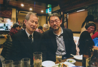 二次会で。河合潤さんと