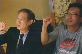 打ち上げで、監督と