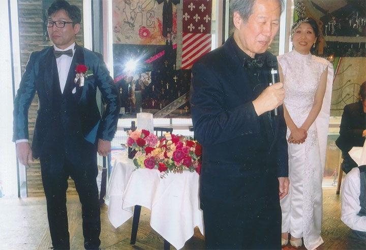 私も挨拶しました